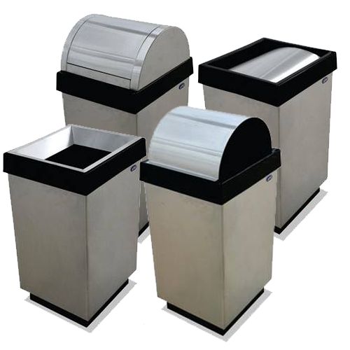 Botes de basura Grenoble cuadrados con diferentes opciones de tapas